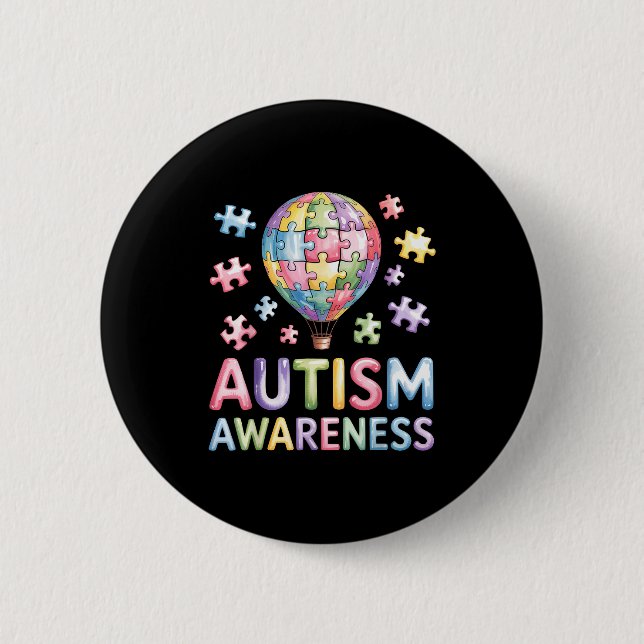 Badge Rond 5 Cm Sensibilisation à l'autisme  (Devant)
