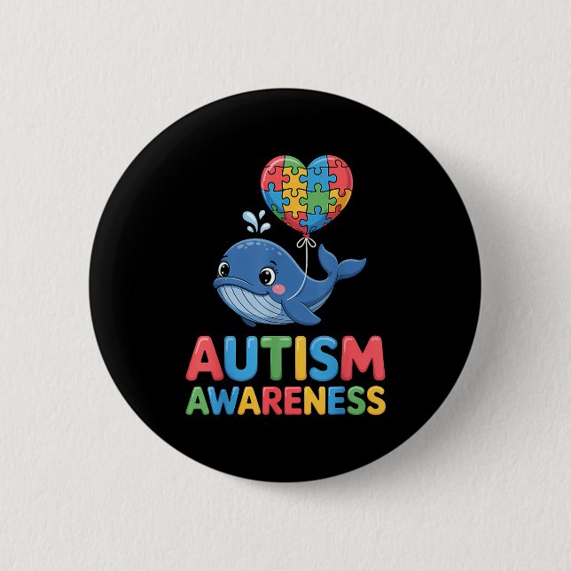 Badge Rond 5 Cm Sensibilisation à l'autisme  (Devant)