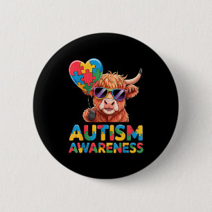 Badge Rond 5 Cm Sensibilisation à l'autisme 