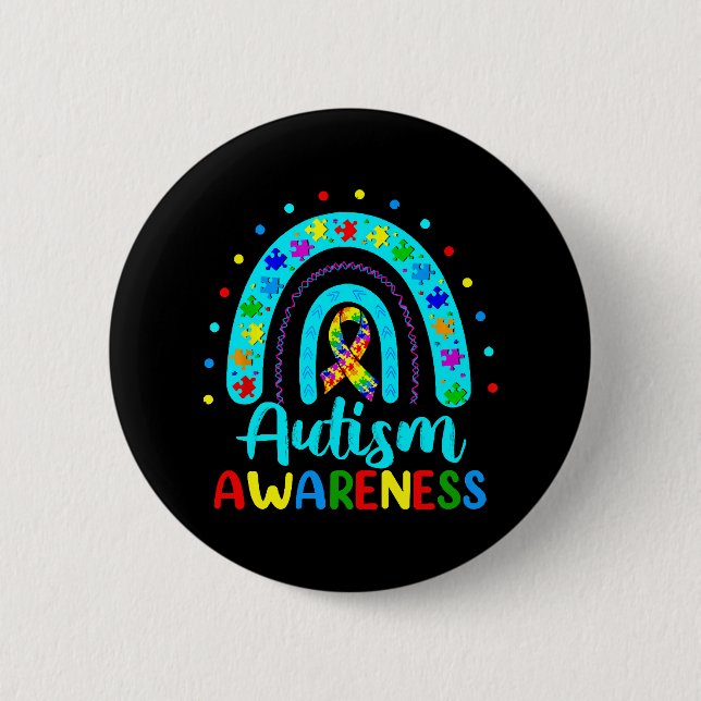 Badge Rond 5 Cm Sensibilisation à l'autisme (Devant)