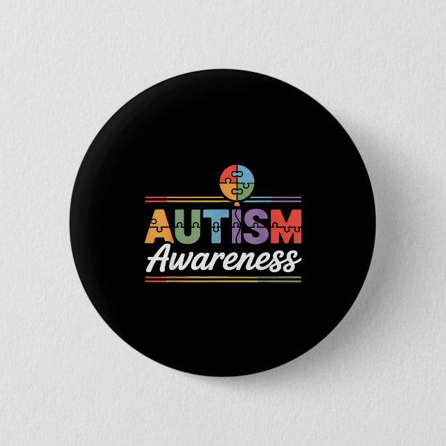 Badge Rond 5 Cm Sensibilisation à l'autisme  (Devant)