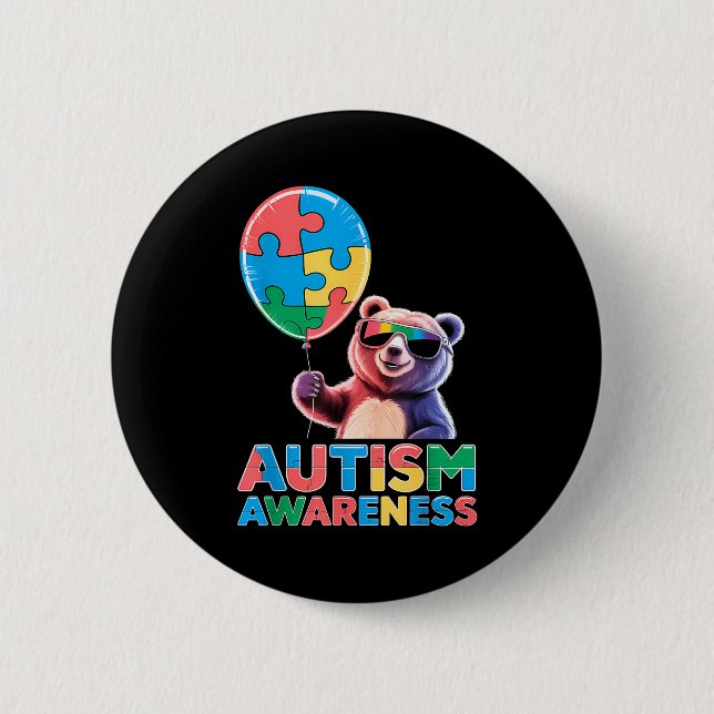 Badge Rond 5 Cm Sensibilisation à l'autisme  (Devant)