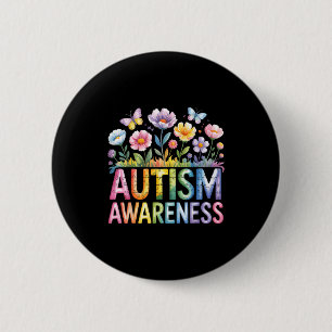 Badge Rond 5 Cm Sensibilisation à l'autisme autiste