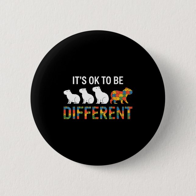 Badge Rond 5 Cm Sensibilisation à l'autisme autiste  (Devant)
