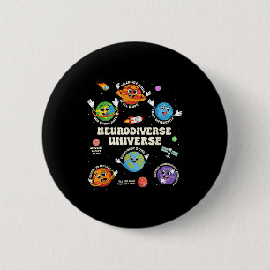 Badge Rond 5 Cm Sensibilisation à l'autisme Neurodiversité Asd Spe