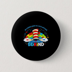 Badge Rond 5 Cm Sensibilisation à l'autisme pour l'enseignant pour