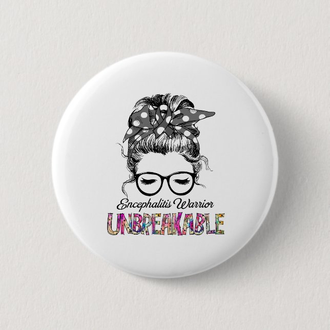 Badge Rond 5 Cm Sensibilisation à l'encéphalite Ruban Cadeaux de s (Devant)