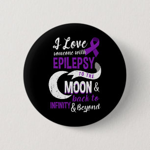 Badge Rond 5 Cm Sensibilisation à l'épilepsie - Amour Fils Maman P