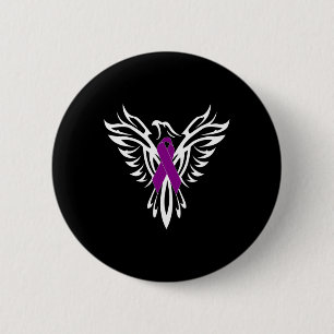 Badge Rond 5 Cm Sensibilisation à l'épilepsie Ruban violet Phoenix