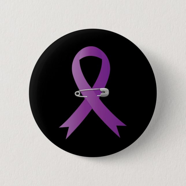Badge Rond 5 Cm Sensibilisation à l'épilepsie Ruban violet Super H (Devant)