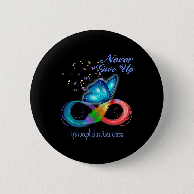 Badge Rond 5 Cm Sensibilisation à l'hydrocéphalie (Devant)