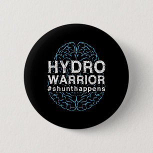 Badge Rond 5 Cm Sensibilisation à l'hydrocéphalie Chant de guerrie