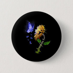 Badge Rond 5 Cm Sensibilisation à l'hydrocéphalie du tournesol 2