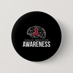 Badge Rond 5 Cm Sensibilisation à l'neurysme cérébral chez les hom