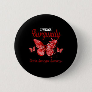 Badge Rond 5 Cm Sensibilisation à l'neurysme Je porte le papillon 