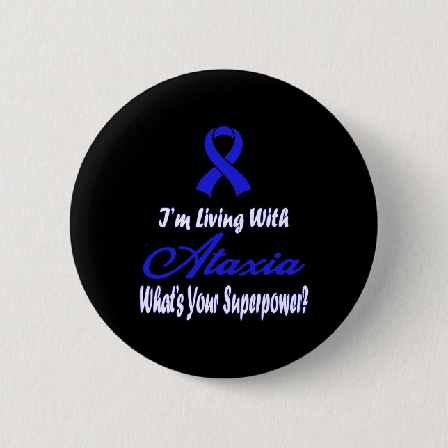 Badge Rond 5 Cm Sensibilisation à l'taxie 6 (Devant)