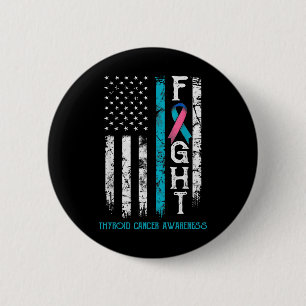 Badge Rond 5 Cm Sensibilisation au cancer Bleu rose Turquoise ruba