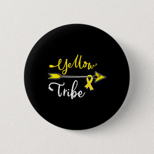 Badge Rond 5 Cm Sensibilisation au cancer chez l'enfant Ruban jaun