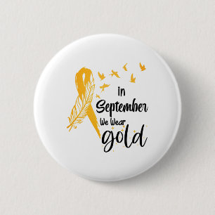 Badge Rond 5 Cm Sensibilisation au cancer de l'enfant En septembre