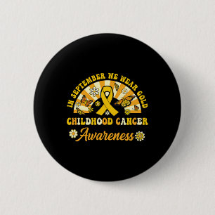 Badge Rond 5 Cm Sensibilisation au cancer de l'enfant En septembre