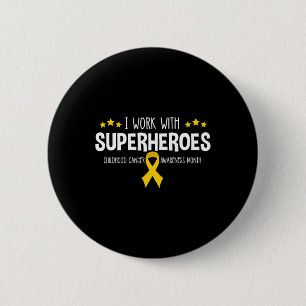 Badge Rond 5 Cm Sensibilisation au cancer de l'enfant infirmière i