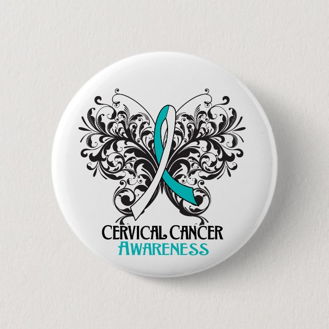 Badge Rond 5 Cm Sensibilisation au cancer du col utérin (Devant)