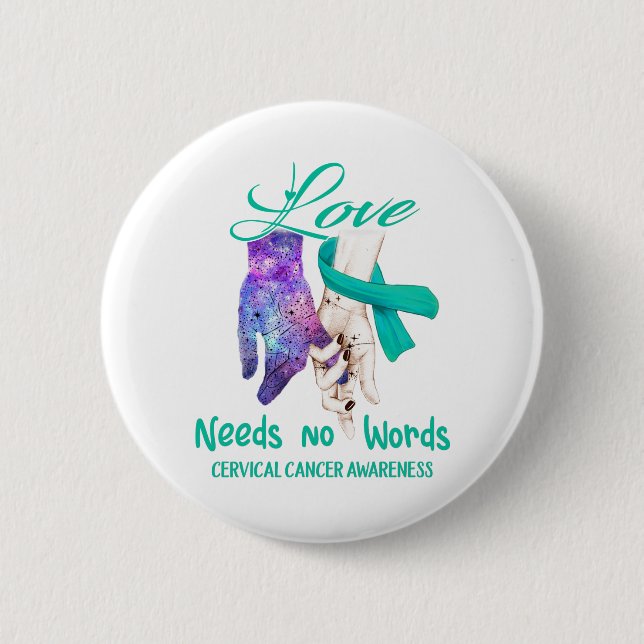 Badge Rond 5 Cm Sensibilisation au cancer du col utérin L'amour n' (Devant)