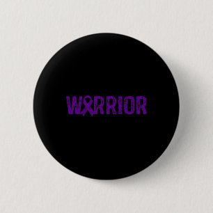 Badge Rond 5 Cm Sensibilisation au cancer du pancréas guerrier