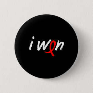 Badge Rond 5 Cm Sensibilisation au cancer du sang - J'ai gagné Sur