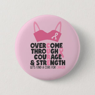 Badge Rond 5 Cm Sensibilisation au cancer du sein