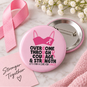 Badge Rond 5 Cm Sensibilisation au cancer du sein