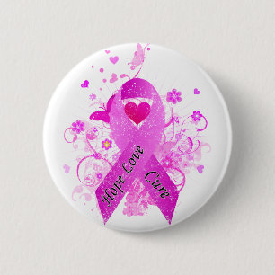 Badge Rond 5 Cm Sensibilisation au cancer du sein