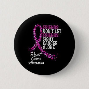 Badge Rond 5 Cm Sensibilisation au cancer du sein Amis Soutien de