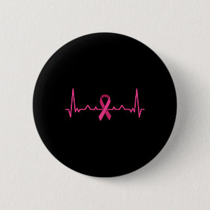 Badge Rond 5 Cm Sensibilisation au cancer du sein Carburant rose