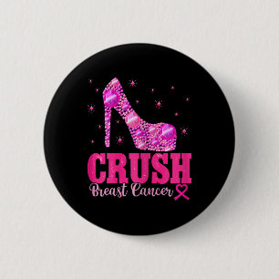Badge Rond 5 Cm Sensibilisation au cancer du sein des pousses