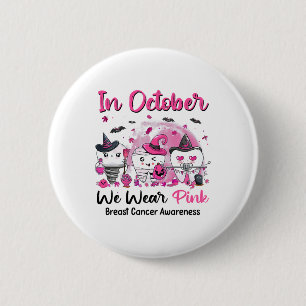 Badge Rond 5 Cm Sensibilisation Au Cancer Du Sein En Octobre Nous