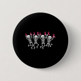 Badge Rond 5 Cm Sensibilisation au cancer du sein Guerrier rose Sq