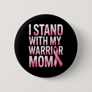 Badge Rond 5 Cm Sensibilisation au cancer du sein Hommes Enfants.