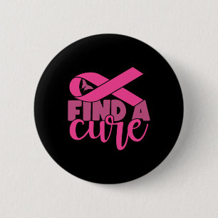 Badge Rond 5 Cm Sensibilisation au cancer du sein, un remède 