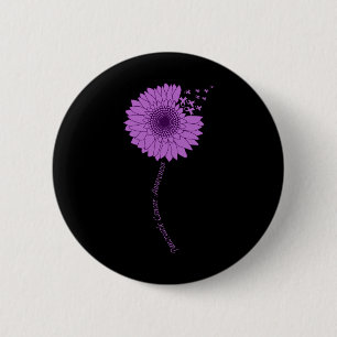 Badge Rond 5 Cm Sensibilisation au cancer pancréatique Tournesol p