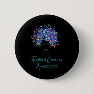 Badge Rond 5 Cm Sensibilisation au cancer Papillons pourpres Cadea