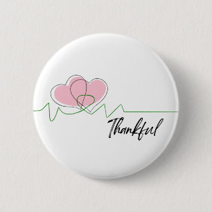 Badge Rond 5 Cm sensibilisation au cœur, chirurgie, cadeau de réta