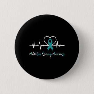 Badge Rond 5 Cm Sensibilisation au rétablissement de la dépendance