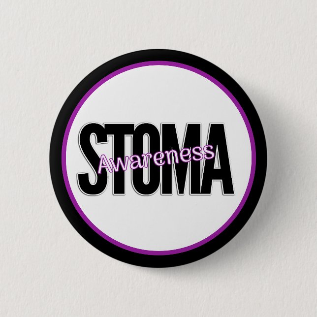 Badge Rond 5 Cm Sensibilisation au stome (Devant)