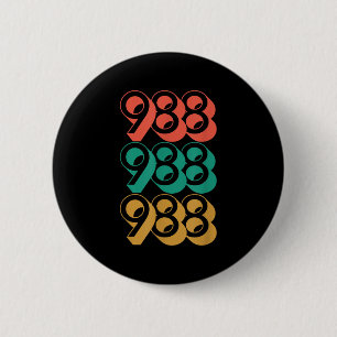 Badge Rond 5 Cm Sensibilisation au suicide - 988 Chemise - Prévent