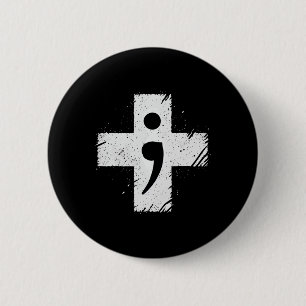 Badge Rond 5 Cm Sensibilisation au suicide Dépression Anxiété Sant