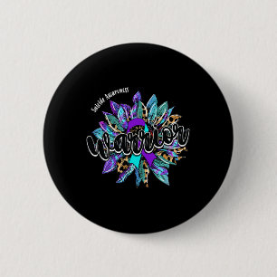 Badge Rond 5 Cm Sensibilisation au suicide des guerriers de tourne