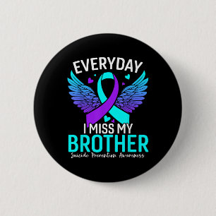 Badge Rond 5 Cm Sensibilisation au suicide Frère-chemise Préventio