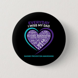 Badge Rond 5 Cm Sensibilisation au suicide Papa Femmes Hommes Prév