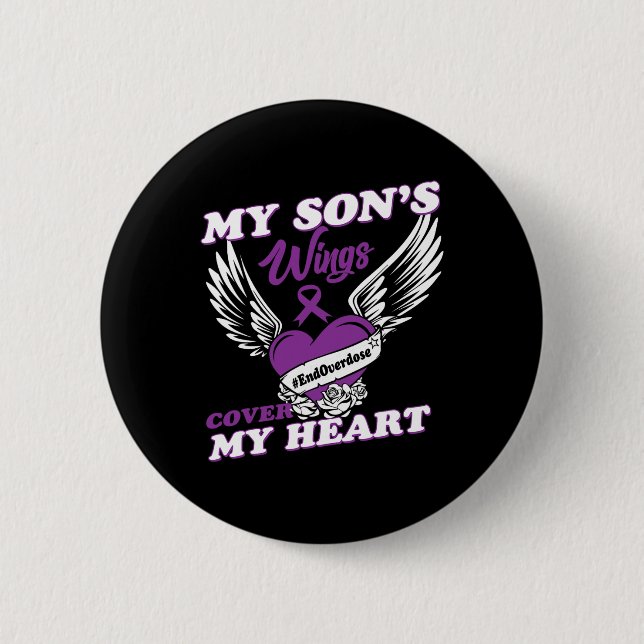 Badge Rond 5 Cm Sensibilisation au surdosage de drogue  (Devant)